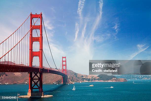 golden gate bridge - san francisco - san francisco californië stockfoto's en -beelden