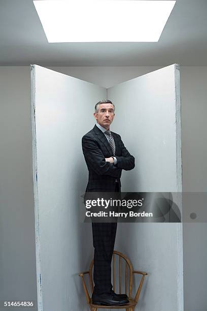 Comedian, actor and campaigner Steve Coogan is photographed for the Guardian on September 14, 2015 in London, England.