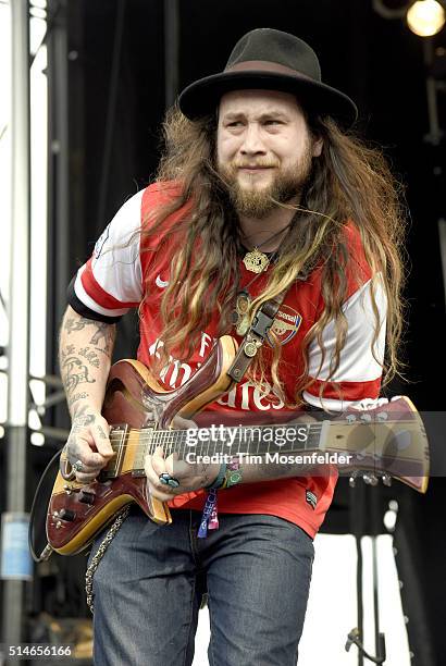 Mihali Savoulidis of Twiddle performs during the Okeechobee Music & Arts Festival on March 4, 2016 in Okeechobee, Florida.