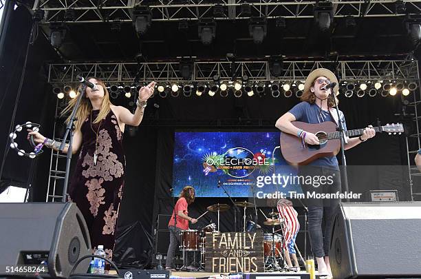 Melanie Annabelle and Mike MacDonald of Family and Friends perform during the Okeechobee Music & Arts Festival on March 4, 2016 in Okeechobee,...