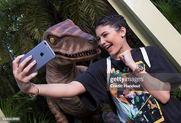 Kylie Jenner received a special welcome upon her arrival to Universal Orlando Resort, where she was hosted on March 9, 2016 in Orlando, Florida. The...