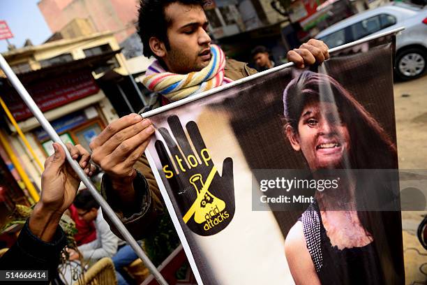 The five acid violence survivors runs Sheroes Hangout, a cafe founded by NGO Stop Acid Attacks on December 31, 2014 in Agra, India.