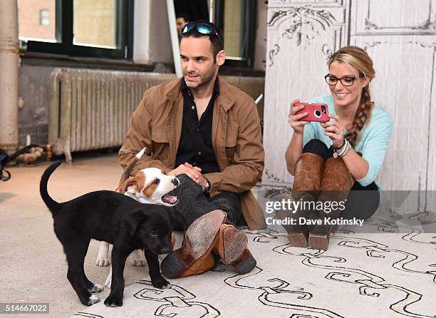 Dustin Feldman and Karissa Hadden of "Animal Storm Squad" attend the AOL Build Speakers Series at AOL Studios In New York on March 10, 2016 in New...