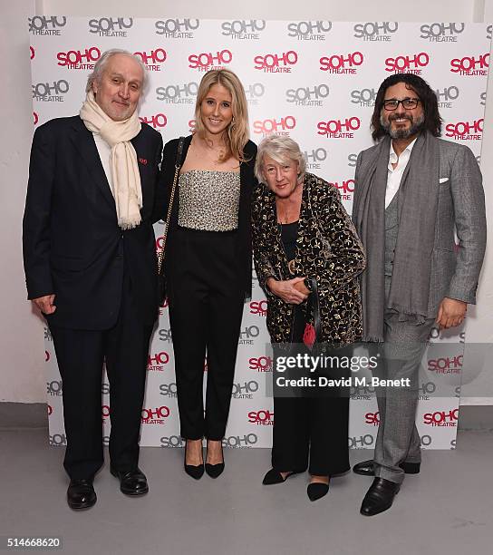 Nicholas Allott, Fawn James, Lady Susie Sainsbury and Hani Farsi attend the Soho Theatre Gala 2016 at The Vinyl Factory on March 10, 2016 in London,...