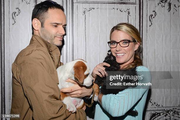 Dustin Feldman and Karissa Hadden attend AOL Build Speakers Series - Karissa Hadden and Dustin Feldman, "Animal Storm Squad" at AOL Studios In New...