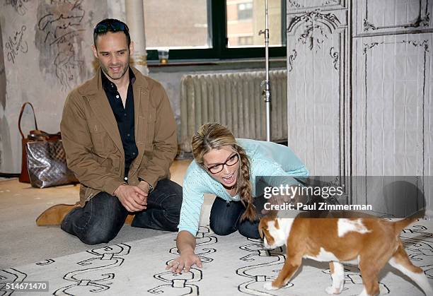 Dustin Feldman and Karissa Hadden attend the AOL Build Speakers Series - Karissa Hadden and Dustin Feldman, "Animal Storm Squad" at AOL Studios In...