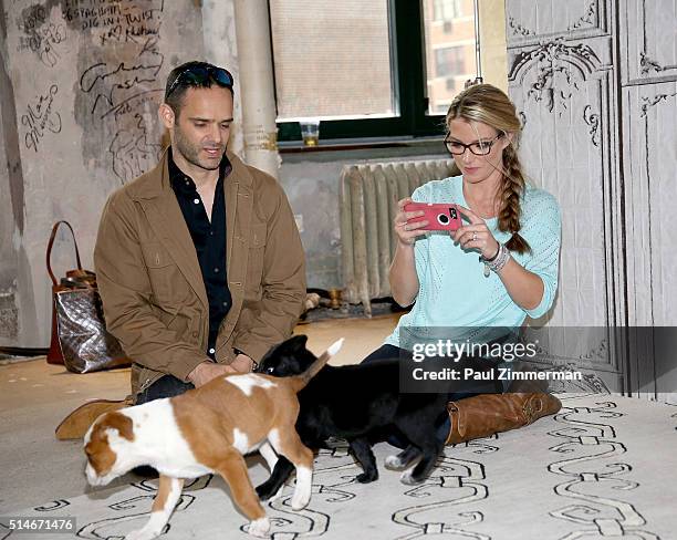 Dustin Feldman and Karissa Hadden attend the AOL Build Speakers Series - Karissa Hadden and Dustin Feldman, "Animal Storm Squad" at AOL Studios In...