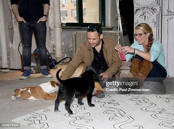 Dustin Feldman and Karissa Hadden attend the AOL Build Speakers Series - Karissa Hadden and Dustin Feldman, "Animal Storm Squad" at AOL Studios In...