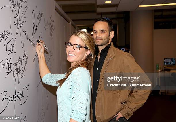 Karissa Hadden and Dustin Feldman attend the AOL Build Speakers Series - Karissa Hadden and Dustin Feldman, "Animal Storm Squad" at AOL Studios In...