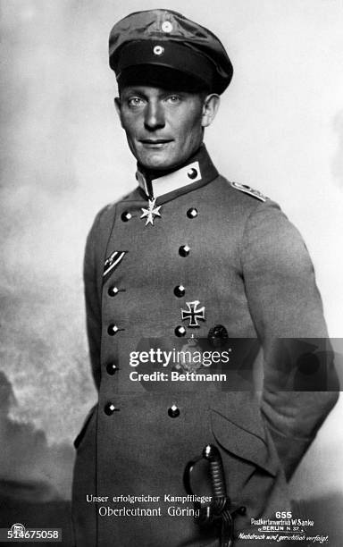 Hermann Goering as a Lieutenant in Richtofen's Flying Circus - daredevils of German Air Force.