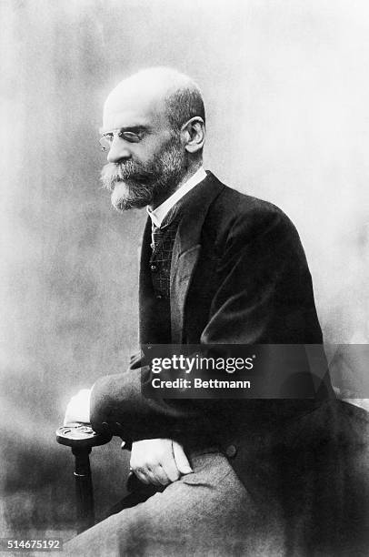 French socialist philosopher and professor Emile Durkheim sits for a portrait.