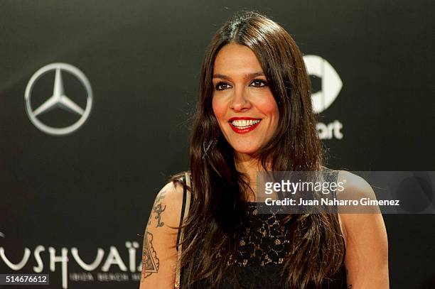 Lorena Castell presents the new Smart Ushuaia Limited Edition 2016 at the Cibeles Palace on March 10, 2016 in Madrid, Spain.