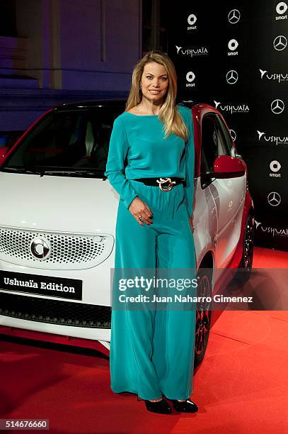 Carla Goyanes presents the new Smart Ushuaia Limited Edition 2016 at the Cibeles Palace on March 10, 2016 in Madrid, Spain.