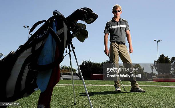 Jake Olson, who is blind, is a long snapper for the Orange Lutheran High football team and is also part of the school's golf team.