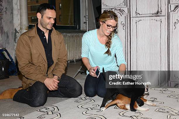 Dustin Feldman and Karissa Hadden attend the AOL Build Speakers Series to discuss "Animal Storm Squad" at AOL Studios In New York on March 10, 2016...
