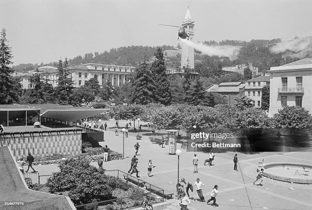 National Guard Spraying Tear Gas on Berkeley Students