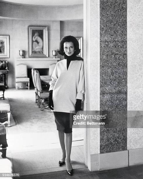 Portrait of Princess Lee Radziwill, voted among the World's Best Dressed Women for 1962 in the annual International Fashion Poll.