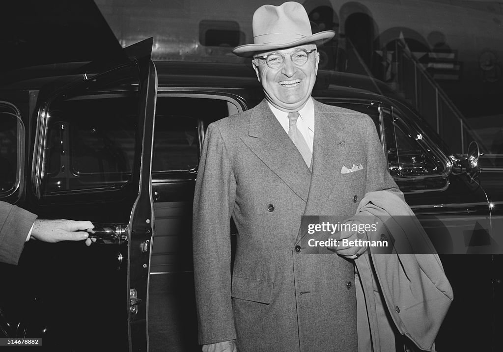 President Harry S. Truman Returns from Vacation
