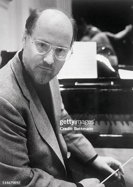 John Williams takes a break from a rehearsal for his guest appearance as conductor for the St. Louis Symphony at their centennial gala concert.