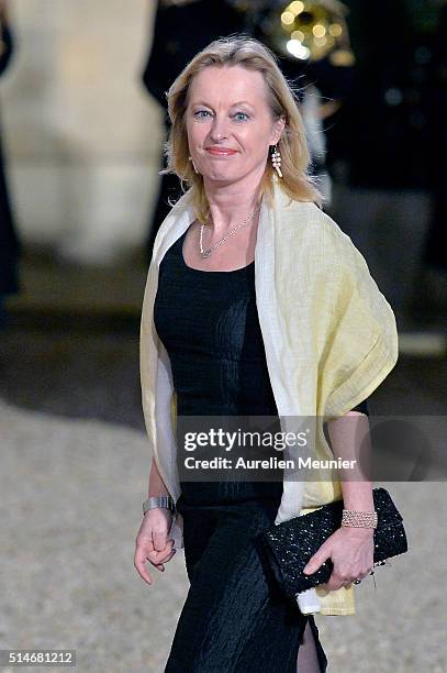 Jet Bussemaker arrives to the state dinner given by French President Francois Hollande in honor of Queen Maxima of the Netherlands and King...