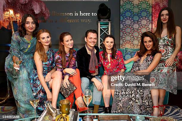 Gabriela Fones, Niomi Smart, Kelly Eastwood, Matthew Williamson, Venetia Falconer, Rosanna Falconer and Anisa Sojka attend as Matthew Williamson...