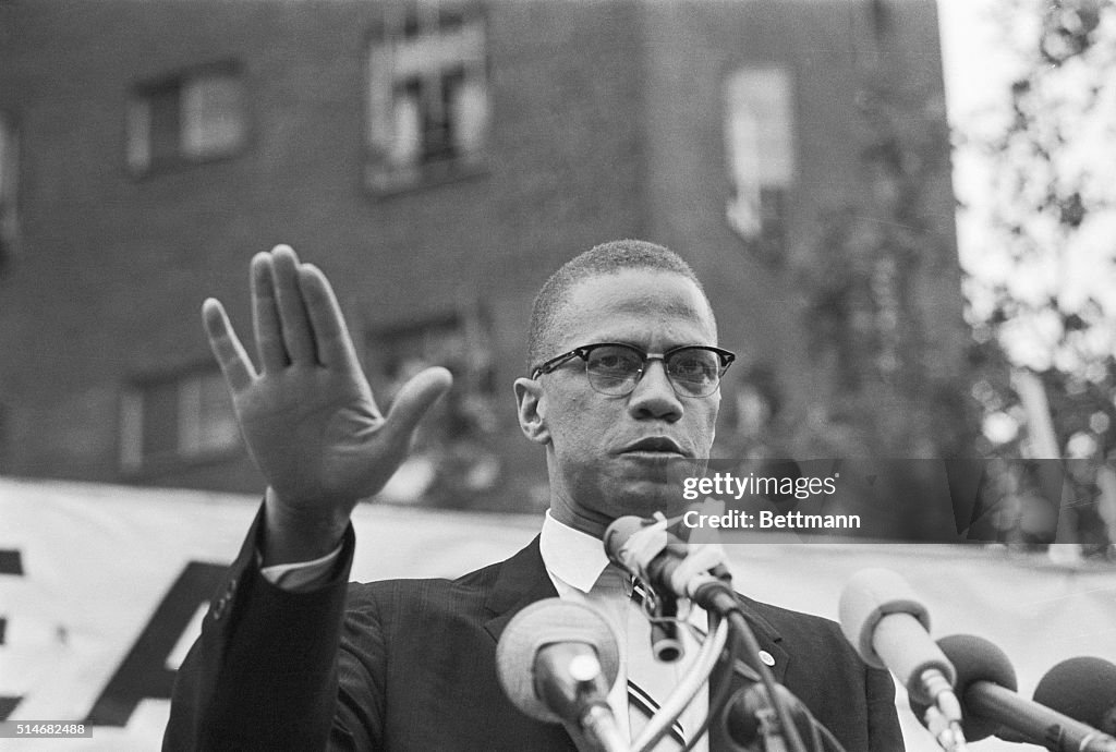 Malcolm X Speaking at Rally