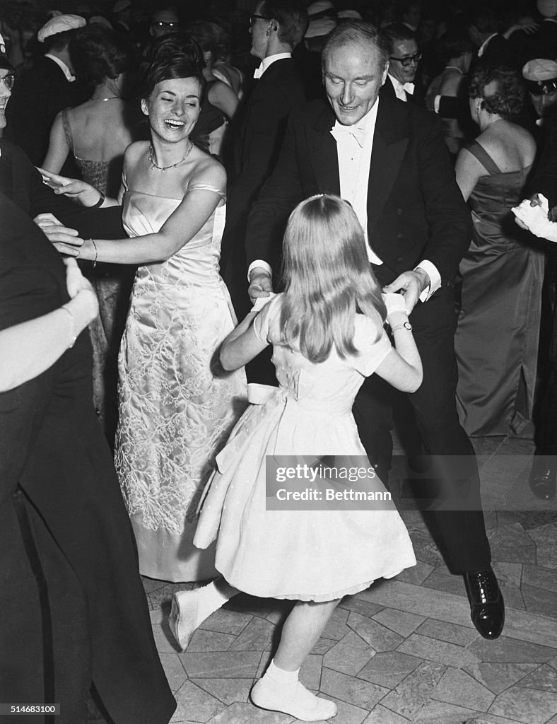 Dr. Francis Crick Dances With His Daughter