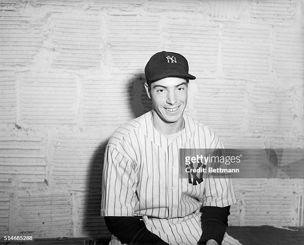 Portrait of Joe Dimaggio in his first year as centerfielder for the New York Yankees. October 6, 1936.