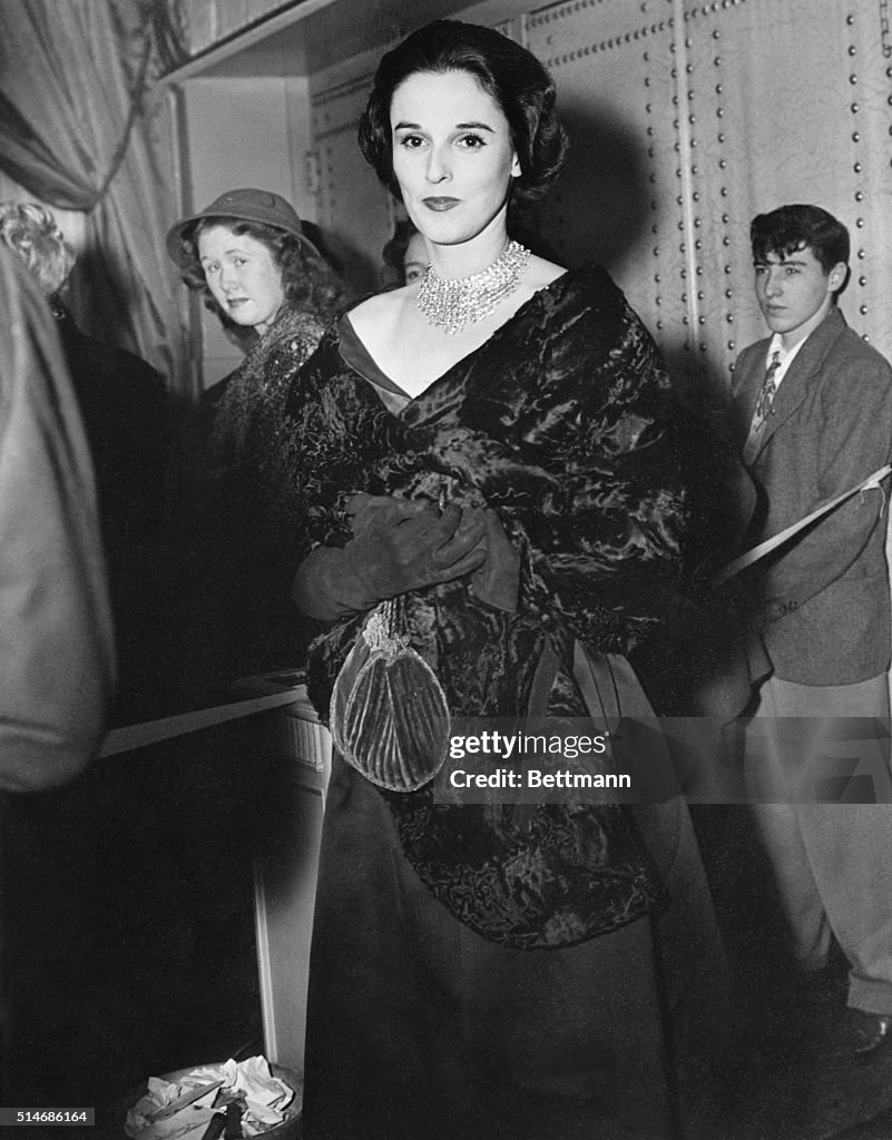 Mrs. William Paley In Gown And Necklace