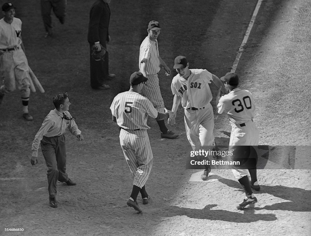 Ted Williams Crossing The Plate