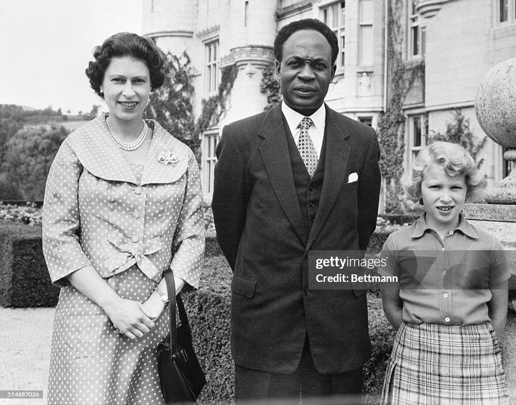 Kwame Nkrumah With English Royals