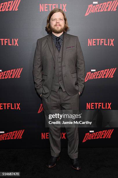 Actor Elden Henson attends the "Daredevil" Season 2 Premiere at AMC Loews Lincoln Square 13 theater on March 10, 2016 in New York City.