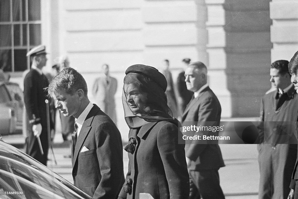 Jacqueline Kennedy Walks With Robert