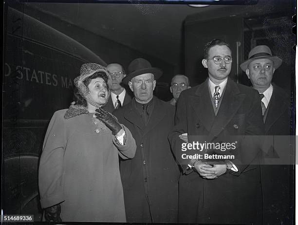 Mr. And Mrs. Rosenberg with Officials. Undated Photo.