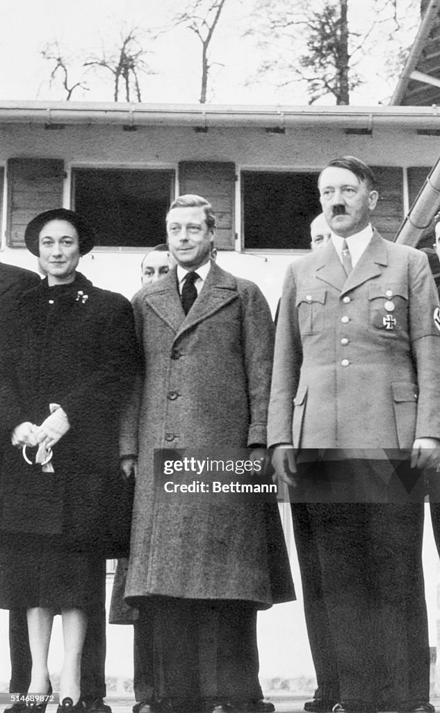 Adolf Hitler with Duke and Duchess of Windsor