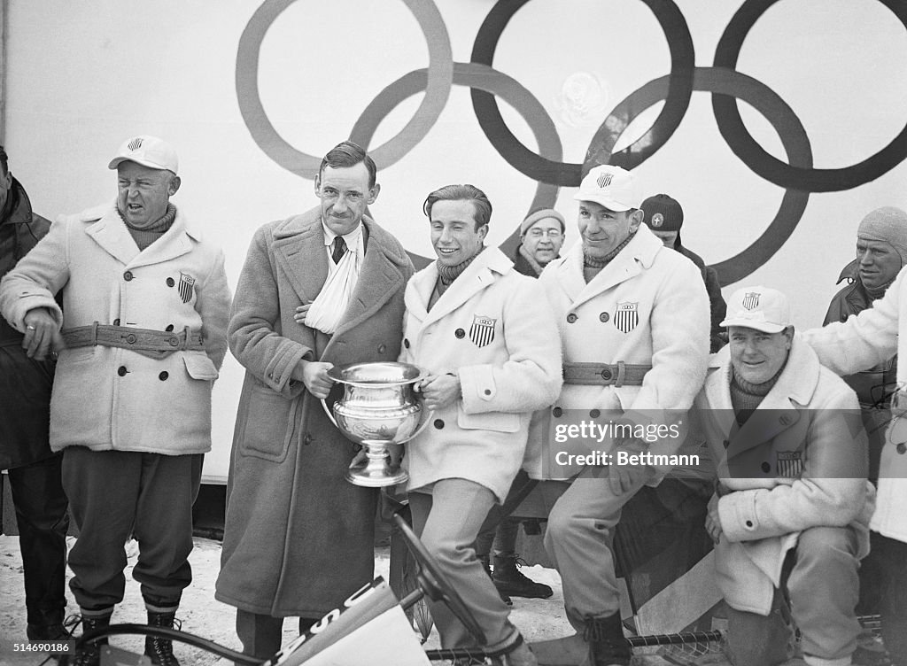 German Captain Giving U.S. Captain Cup