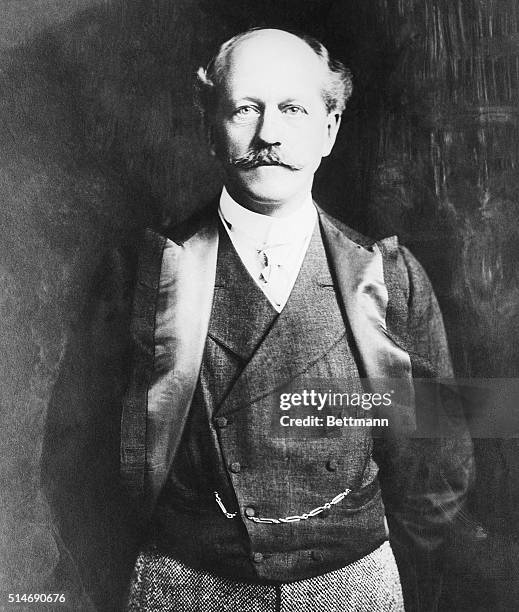 Cambridge, Massachusetts: Photo of the late Percival Lowell, brother of President Lowell of Harvard College, whose research work of a half a century...