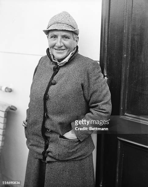 Gertrude Stein aboard the SS Champlain ocean liner.