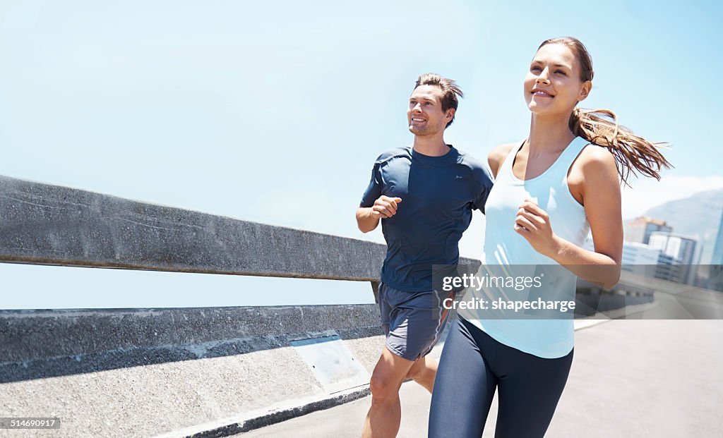 Out running on a beautiful day