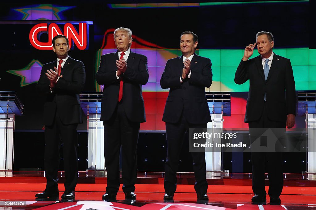 Republican Presidential Candidates Debate In Miami Area