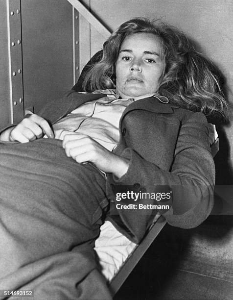 Los Angeles, CA: Actress Frances Farmer battles officers seeking to take her to jail cell after her arrest as a parole violator. Officer T. W....