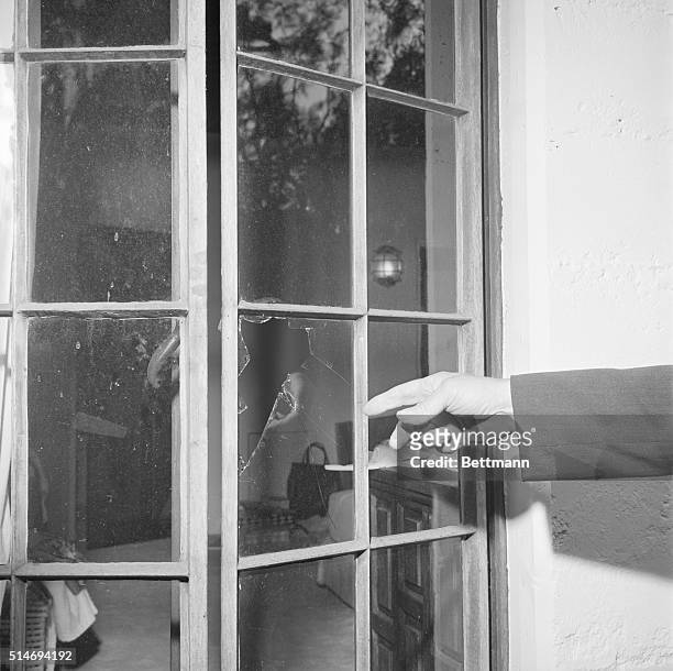 The bedroom window of actress Marilyn Monroe was broken by the doctor who found her dead from suicide. The doctor had to break into the locked room...