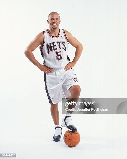 Jason Kidd of the New Jersey Nets poses for a portrait during NBA Media Day on October 4, 2004 in East Rutherford, New Jersey. NOTE TO USER: User...