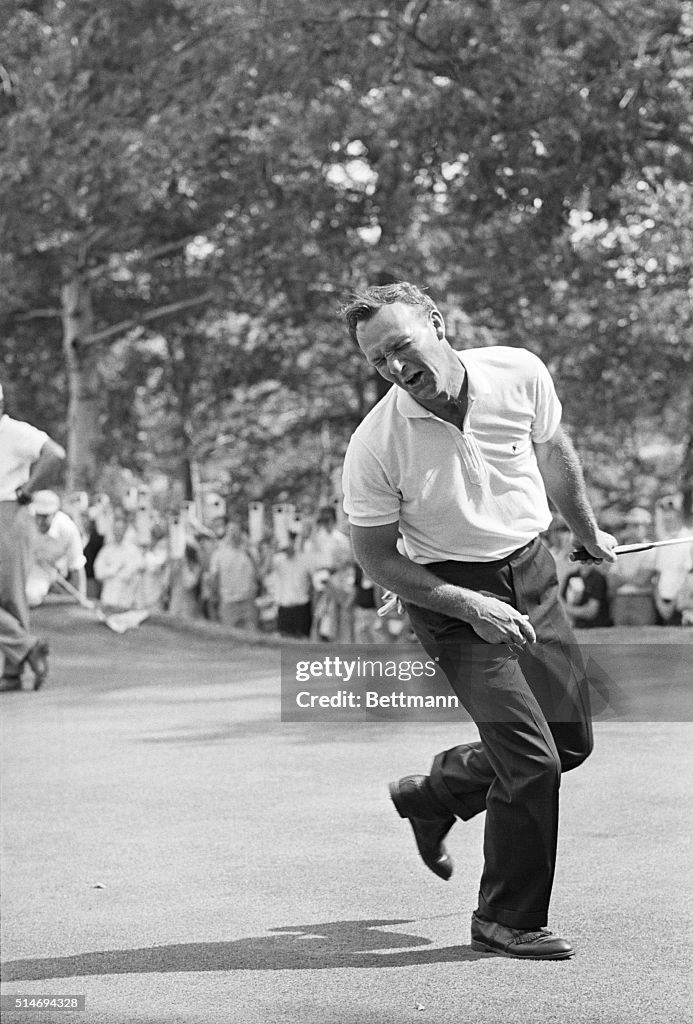 Arnold Palmer Grimacing After Missing Putt