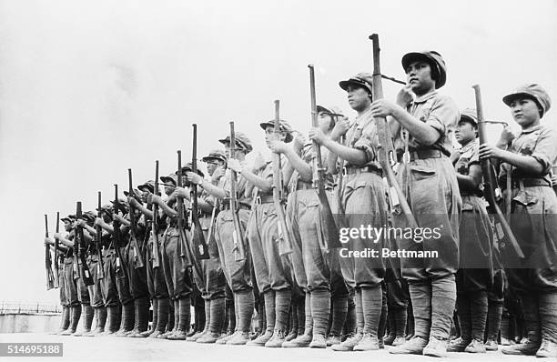 Hunan, China: China's girls as well as boys are infused with a new spirit of patriotism. It is all voluntary and now there are some 20,000 high...