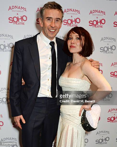 Steve Coogan and Daisy Lewis attend the Soho Theatre's Alternative Gala party at The Soho Theatre on March 10, 2016 in London, England.