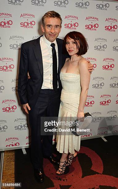 Steve Coogan and Daisy Lewis attend the Soho Theatre's Alternative Gala party at The Soho Theatre on March 10, 2016 in London, England.