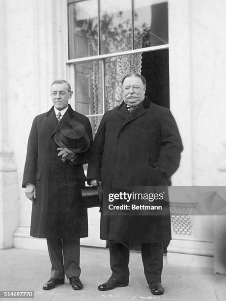 Washington, DC: President Wilson and ex-President Taft at White House. Undated Photo.