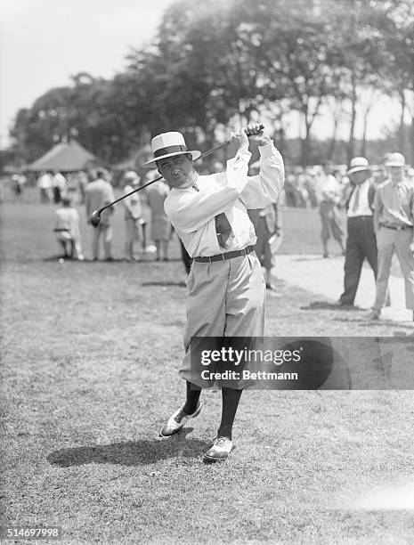 Mamaroneck, NY: Walter Hagen at the U.S. Open Golf Championship at the Winged Foot Club, Mamaroneck, New York. Photograph.