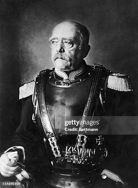 Otto Von Bismark in the uniform of the regiment of Cuirassier named afetr him "Bismark-Cuirassiers".
